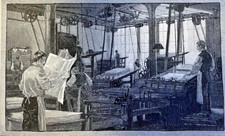 1890 Printing the Century Magazine illustrated picture
