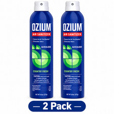 2 Pk Ozium 8 Oz Air Sanitizer Odor Eliminator Country Fresh Scent for Home Car picture