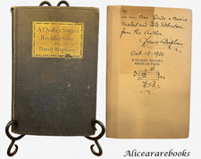 1920 - SIGNED - A QUAKER SINGER'S RECOLLECTIONS HARDCOVER BOOK BY DAVID BISPHAM picture