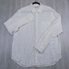 Madewell 100% Linen Shirt Mens M White Button-down Summer Casual Preppy NEW picture