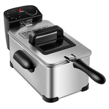 Costway Electric Deep Fryer 3.2 QT/12-Cup Stainless Steel 1700W with Frying Bask picture