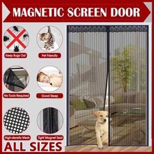 Magnetic Screen Door Mesh Curtain Durable Heavy Duty Mosquito Net Bug Hands Free picture