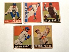 Lot of Five 1948 Leaf Baseball Cards #14, 57, 61, 82, 111  VG Condition picture