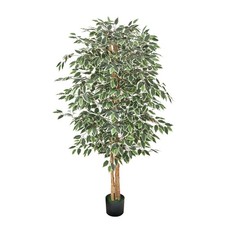 Uimoso Artificial Ficus Tree 6ft Tall Faux Silk Plant Potted Indoor Home Decor picture