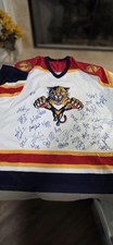 Vintage 1995-96 Florida Panthers Team Signed Jersey XL