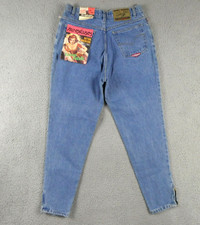 Vintage No Excuses Jeans Womens 28x28 High Rise Tapered Butterfly NWT 90s 80s picture