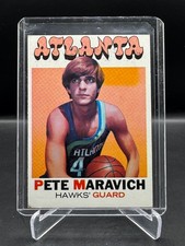 1971-72 TOPPS  PETE MARAVICH  ATLANTA HAWKS  #55  VG-EX picture