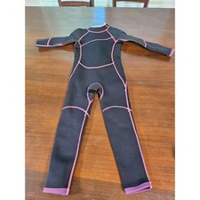 Hisea Wetsuit Kids Size 8 Black Pink Scuba Donkey Full Body Neoprene T2010 picture