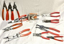 Vtg Snap-on Blue Point Snap Ring Pliers Master Lot PR-308A New Lang Tips 10pc picture