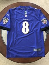 sNWT Lamar Jackson Ravens Men's Small Purple Jersey Stitched #8 picture