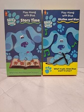 New Nick Jr Blue's Clues Story Time & Used Blue's Clues Rhyme And Blue VHS Tapes picture
