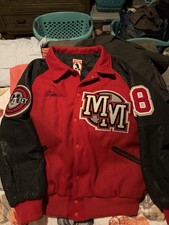 Disney Mickey Mouse 1990s Vintage Varsity Letterman Bomber Jacket Size Medium picture