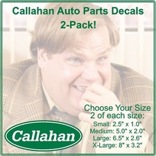 Callahan Auto Parts 2-PACK  Tommy Boy Laminated Decal Sticker Choose Size picture