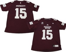 New Mississippi State Bulldogs #15 Dak Prescott Mens Sizes L-2XL Adidas Jersey picture