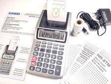 ✨✅ NEW casio HR-8TM PLUS handheld printing PORTABLE calculator+ROLL+AC ADAPTER picture