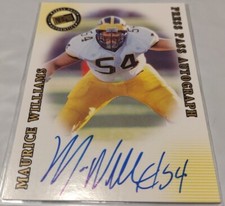 2001 Press Pass SE Autograph Maurice Williams Auto Michigan Wolverines SP RC HTF picture