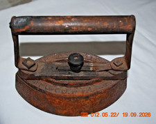 VINTAGE MFG & Co Enterprice  IRON WITH WOOD HANDLE picture