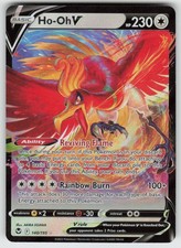Ho-Oh V 140/195 Holo V Rare Silver Tempest Pokemon Near Mint picture