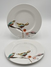 Lenox Simply Fine Chirp Birds Luncheon Salad Plates 9.25” Set 2 Discontinued New picture