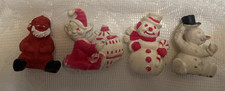 Vintage Diener Rubber Eraser Santa Elf Snowman Christmas picture