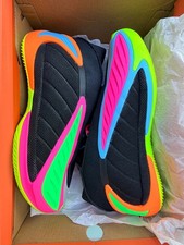 men's adidas anthony edwards 2 black and neon basketball shoes picture
