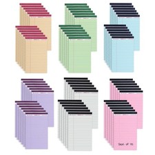 Enviroshades 72 Pack Recycled Mini Legal Pads 5x8 Ruled Assorted Colors 50 picture