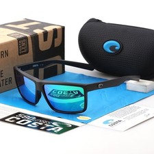 NEW IN BOX Costa Rinconcito 580p Polarized Sunglasses (Black/Green Mirror) picture