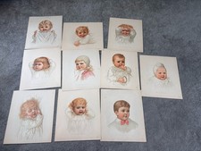 Antique 1887-1892 Victorian Child Prints Lot 10 Sunshine Publishing Armour & Co picture