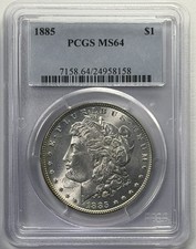 1885 Morgan Silver Dollar PCGS MS64 picture