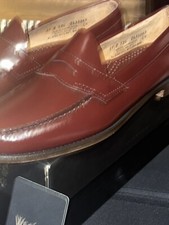 VTG.G H BASS Classic Weejuns Men's burgundy Leather Penny Loafers  Size 15 NOS picture