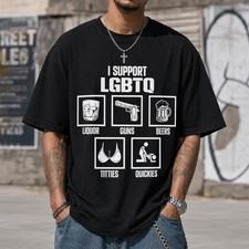 I Support LGBTQ Pride Month T Shirt Funny Meme Social Justice Unisex Apparel picture