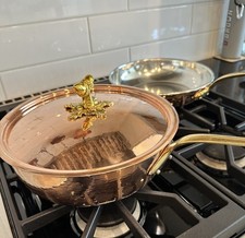 Ruffoni Historia Hammered Copper 3-Piece Chef’s & Frypan Set with Acorn Knobs picture