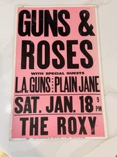Guns N’ Roses 1986 Roxy Concert Poster Colby 14x22 Rare Vintage LA picture