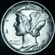 1942 10C Mercury Dime BU Gem FSB ~ 26426 picture