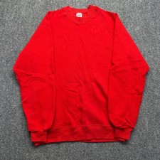 Vintage Jerzees by Russell Red Crewneck Sweatshirt Mens Medium Made in USA 1613 picture