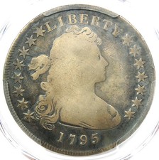 1795 Draped Bust Silver Dollar $1 Small Eagle Coin - Certified PCGS VG Details picture