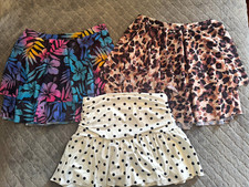 Juniors XL Women's Strapless Tube Tops Lot 3 Ruched Woven Polyester Multicolor picture