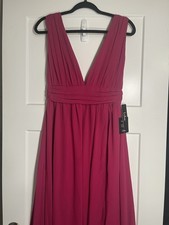 Lulus Heavenly Hues Magenta Maxi Dress Purple Formal Gown Medium NWT picture