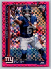 2025 Topps Chrome Football Hot Pink X-Fractor #306 Jaxson Dart RC picture
