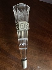 Antique 1920s Car Bud Vase Clear Cut Glass Floral Etched & Original Bracket picture