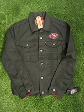 Size: 2XL New Vintage Levis x San Francisco 49ers Black Denim Jacket NFL Mens picture