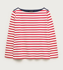 NWT J.Crew Boatneck T-shirt in Striped Heavyweight Cotton, Sz XS picture