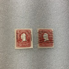 2 USED/Cancelled 1901 RARE US Postage George Washington 1732-1799 RED 2c Stamps. picture
