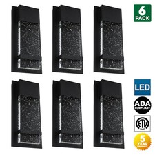 6 Pack Sunlite LED Raindrop Wall Sconce, 6.5