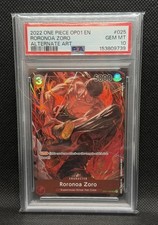 PSA 10 Roronoa Zoro OP01-025 Alternate Art Romance Dawn - Parallel - SR  picture