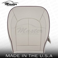 2017- 2019 Fits Chrysler Pacifica Driver Bottom Gray Leather Seat Cover, Perf. picture
