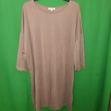 0162) NWOT J JILL 4X beige Sand Washed knee length dress relaxed new  picture