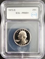 1973 S WASHINGTON QUARTER 25C PF69+ ICG picture