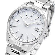 SEIKO SBTM317 Seiko Selection White Solar Atomic Radio Men's Watch in Box NEW picture