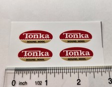 Tonka Logo Sticker 1962 To 1963 Vintage Truck Oval Vinyl Decals picture